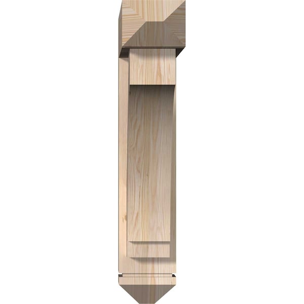 Imperial Arts And Crafts Smooth Bracket W/ Offset Brace, Douglas Fir, 7 1/2W X 30D X 38H